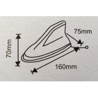 AUTOMOBILINĖ ANTENA SHARK FIN JUODA