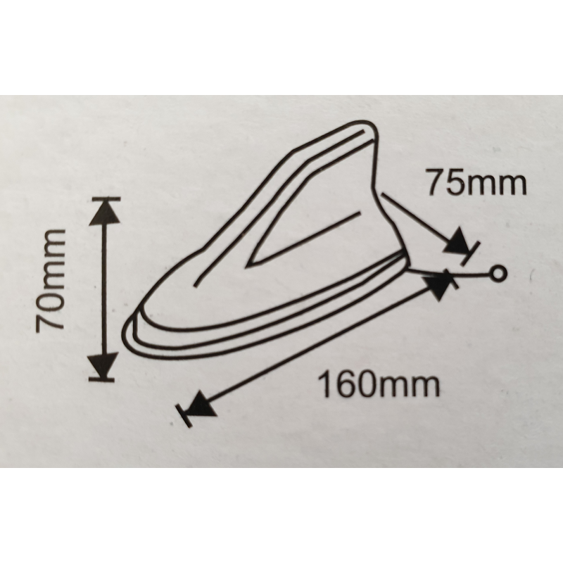 AUTOMOBILINĖ ANTENA SHARK FIN JUODA