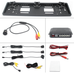 NUMERIO RĖMELIS SU KAMERA IR PARKAVIMO DAVIKLIAIS