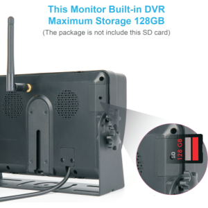 VAIZDO STEBĖJIMO SISTEMA SU 4 KAMEROMIS 12-24 V