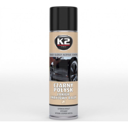 AKRILINIAI BLIZGŪS DAŽAI K2 BLACK GLOSS 500ML SPRAY