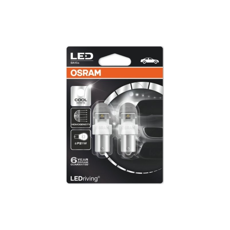 OSRAM LEMPUTĖS LED 2W 12V BA15S 5XBLI2 4K