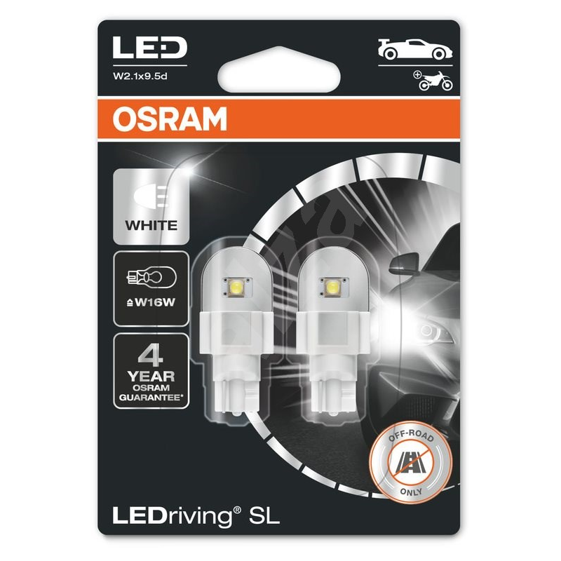 OSRAM LEMPUTĖS W16W 02B 12V 2W W2,1X9,5D