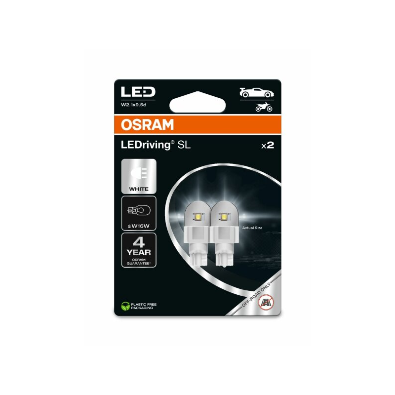 OSRAM LEMPUTĖS W16W 02B 12V 2W W2,1X9,5D